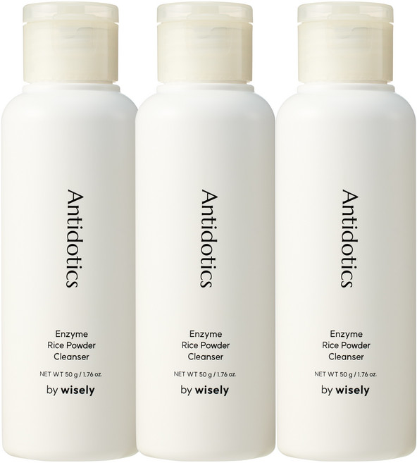 와이즐리 모공 각질케어 효소 쌀가루 파우더 클렌저, 50g, 3개