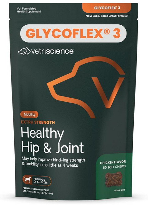 VetriScience 글리코플렉스 3 강아지관절, 60정, 1개