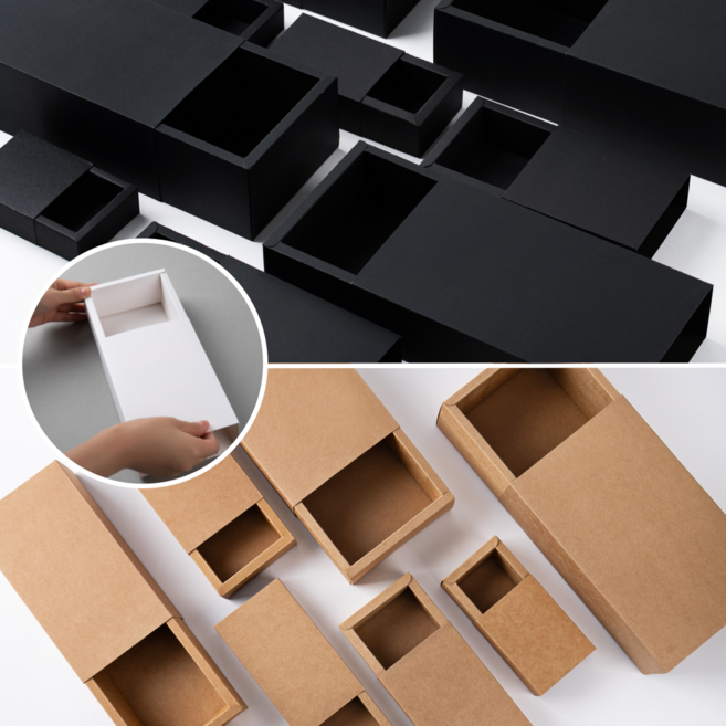 [모두퍼니] 57옵션 무지 슬라이드 선물상자 답례품 포장박스 슬리브 종이 고급 낱장 선물, 1개