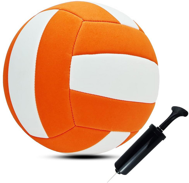 아바지 배구 슈퍼 소프트 폼 표면 경량 트레이닝 연습 실내 야외 선물 펌프 바늘