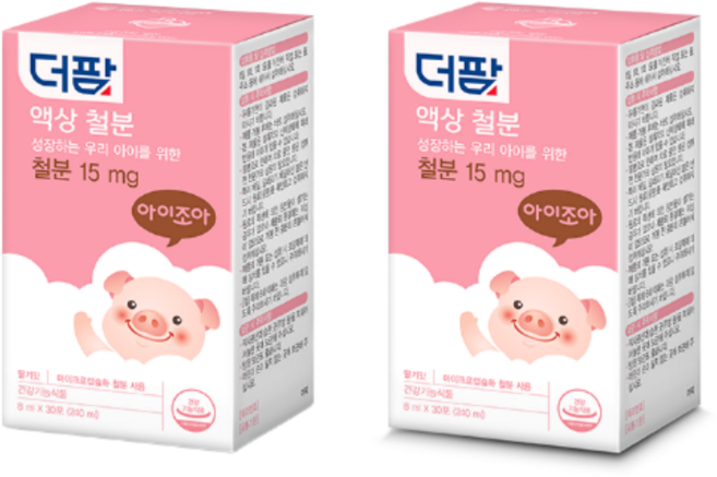 더팜 아이조아 액상 철분 딸기맛, 2개, 30회분