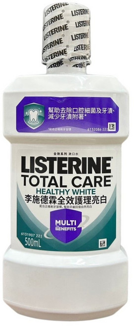 LISTERINE 李施德霖 全效護理 亮白漱口水 MULTI BENEFITS, 2個, 500ml