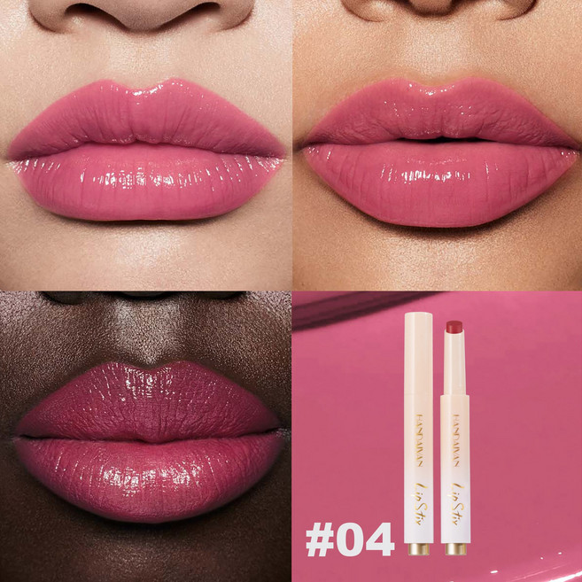 립글로스 오래 지속되는 프레스온 립스틱 젤리 미러 틴트 부드러운 허니 텍스처 보습 립 메이크업 스틱, [00] 04, [00] 전체 크기, [00] 04