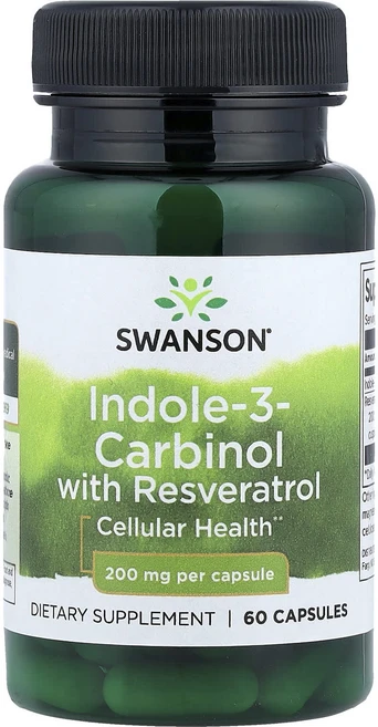 가을이벤트 Swanson 인돌-3-카르비놀 및 레스베라트롤 캡슐 60정 특별한할인, Swanson인돌3카르비놀레스베라트롤함유캡슐60정, 1개 - 쿠팡