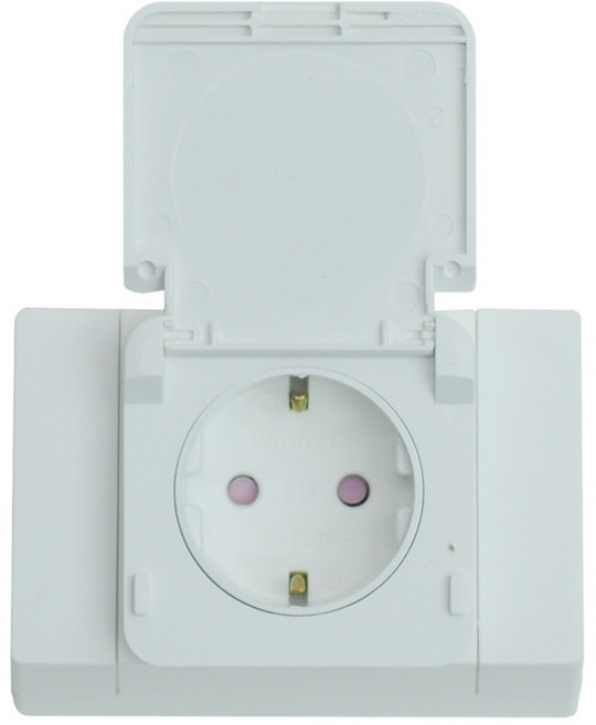 멀티 빌트인 매입 전기 콘센트 1구 인테리어 노출 주방 싱크대, 빌트인 노출 1구 콘센트, 화이트, 1개