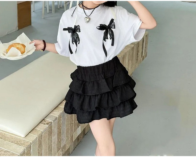 해피유통 여름 퍼프소매 블랙 원피스 패셔너블하고 발랄한 디자인 디자인14세 이상