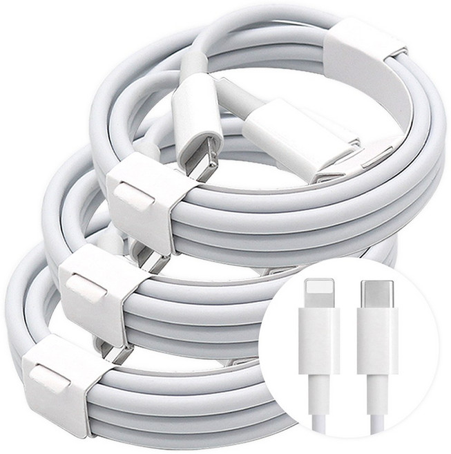 아이폰 초고속 충전 케이블 호환, 27W c to 8, 3개, 1m
