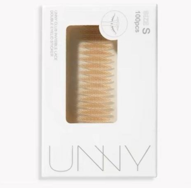 UNNY CLUB 仿真蕾絲雙眼皮貼 S短窄型 100枚 自然隱形 防水防汗, 1個, 【S短窄型】適合雙眼皮