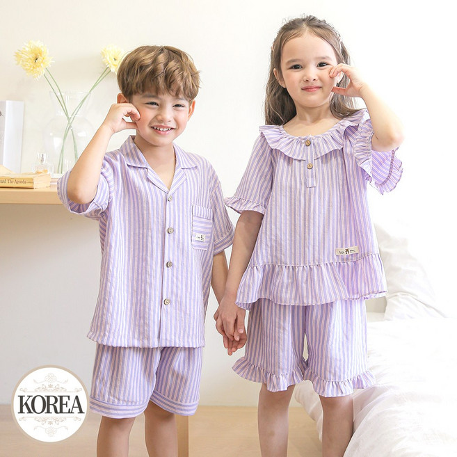 키즈 인견 주니어 잠옷 세트 유아 아동 파자마 후레쉬(인견)