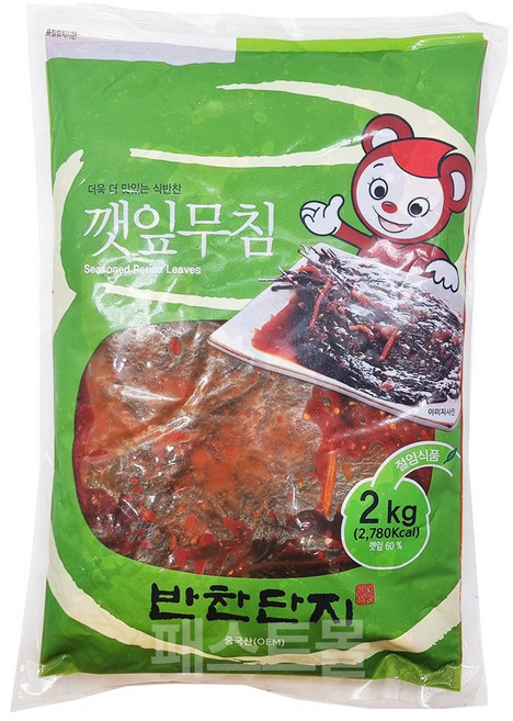 반찬단지 깻잎양념무침, 2kg, 1개