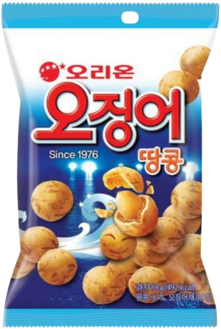 오리온 오징어땅콩, 3개, 98g