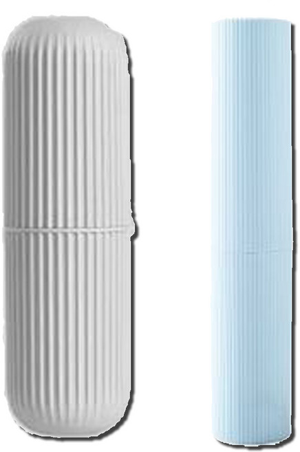 모아픽스 여행용 휴대용 칫솔 케이스 대 + 소, 1개, 그레이(대)+블루(소)