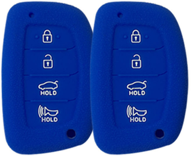 현대 올뉴투싼 아반떼MD AD LF쏘나타 투싼IX (호환가능) 실리콘 스마트키케이스 1+1, 블루, 2개