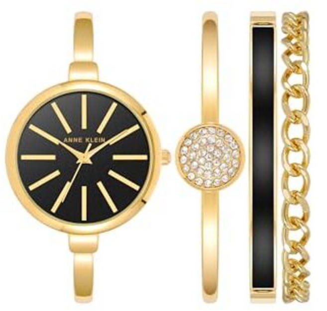 Anne Klein 안 클라인 우먼스 번글 워치 앤 브레이슬릿 세트