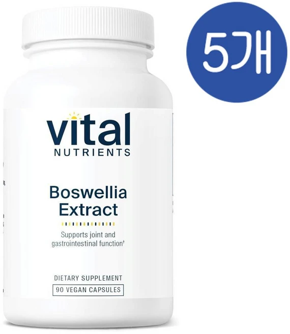 바이탈 뉴트리언츠 보스웰리아 추출물 400mg 캡슐 Vital Nutrients Boswellia Extract, 5개, 90정 - 쿠팡