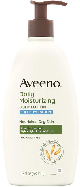 Aveeno 쉬어 하이드레이션 데일리 모이스처라이징 무향 로션 530ml, 6개