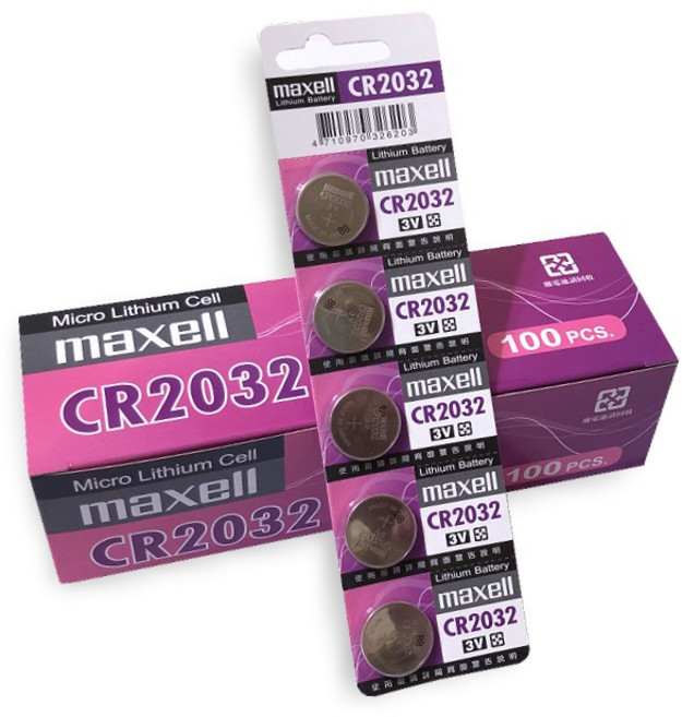 Maxell CR2032 鋰鈕扣電池, 1個, CR2032單顆, 5個裝