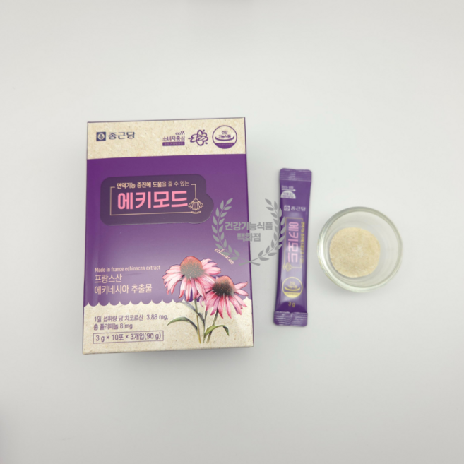 에키네시아 치코르산 폴리페놀 면역력 영양제 에키나시아 종근당 에키모드 30포 1개, 1박스, 30회분