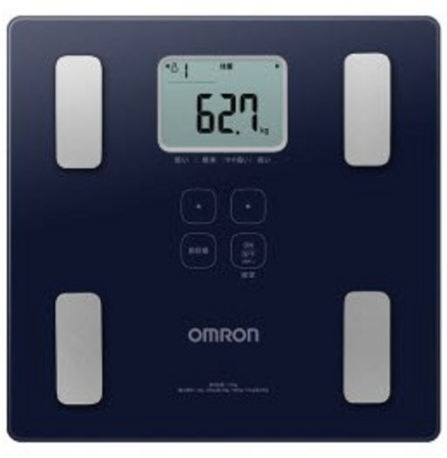 OMRON 歐姆龍 體重體脂肪計 HBF-236 數字清晰可見, 深藍, 1個