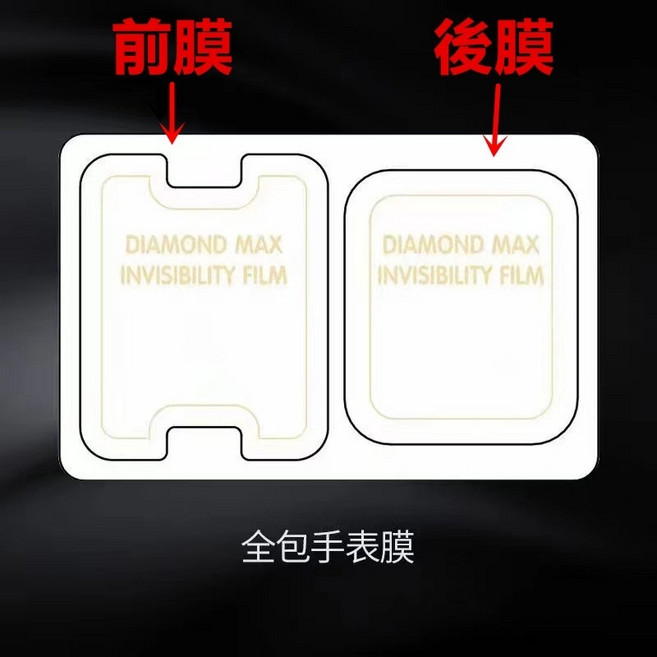 Rabbit Technolog 適用Apple Watch手錶保護貼 蘋果手錶鋼化膜, 前膜+後膜全包款,46mm（S11/S10）通用, 1個