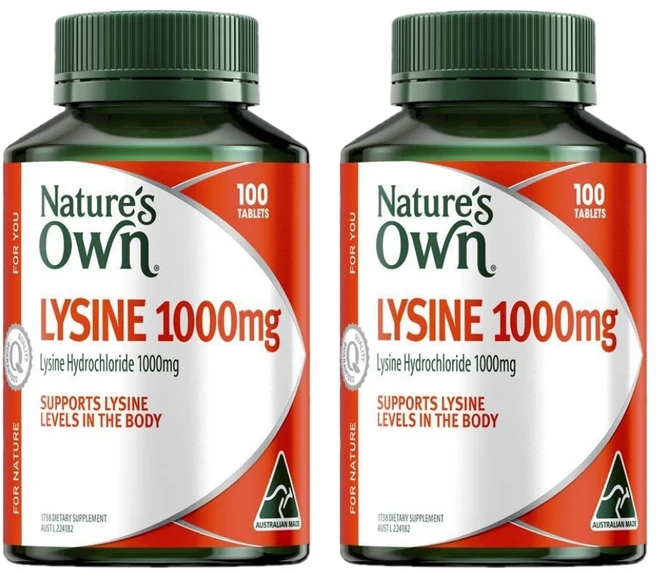 호주 네이처스 온 라이신 1000mg Nature's Own Lysine, 2개, 100정 - 쿠팡
