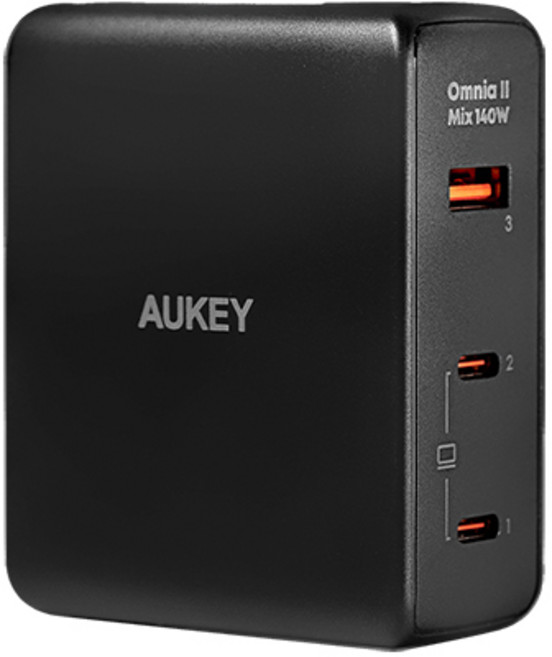 AUKEY Omnia II Mix 140W GaN 充電器, 黑色, 1個