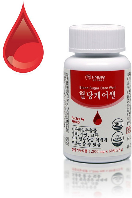 혈당케어웰 바나바잎추출물 크롬 리프 혈당건강 조절 영양제 1200mg 60정 2개월, 1개