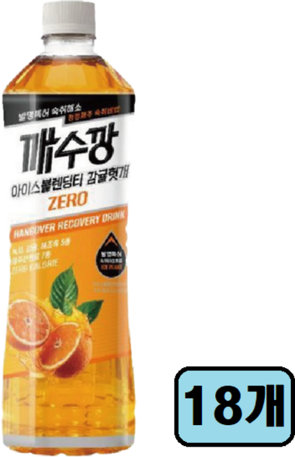 롯데 깨수깡제로 감귤펫, 18개, 500ml