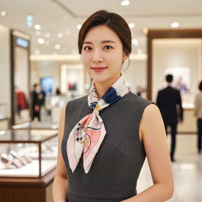 닥스 실크 쁘띠 스카프