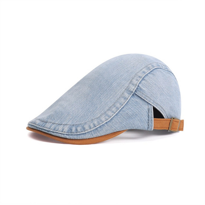 리치모리 빈티지 워싱 데님 스트랩 헌팅캡