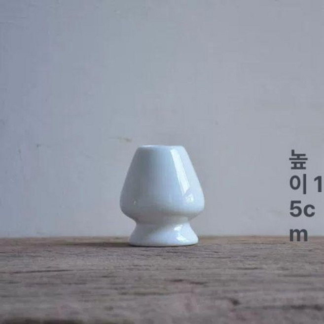 말차 차선 세트 그릇 차시 도자기 찻사발 다완, 아이보리 차채, 1개