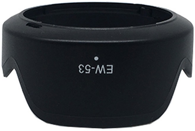 EW-53 ABS 플라스틱 렌즈 후드 보호대 리버시블 카메라 캐논 EOS M1 M2 M3 M5 M6 마크 II R10 RP 액세서리, 01 EW-53 black, 1개