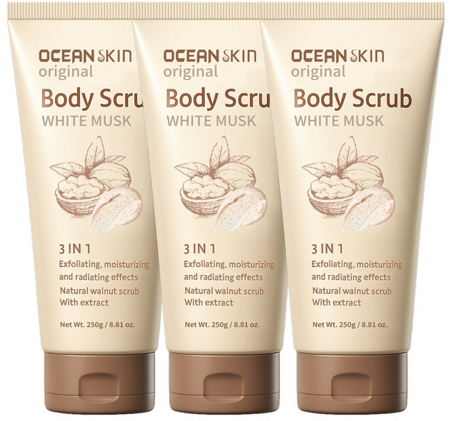 오션스킨 오리지널 바디스크럽 화이트머스크, 3개, 250g