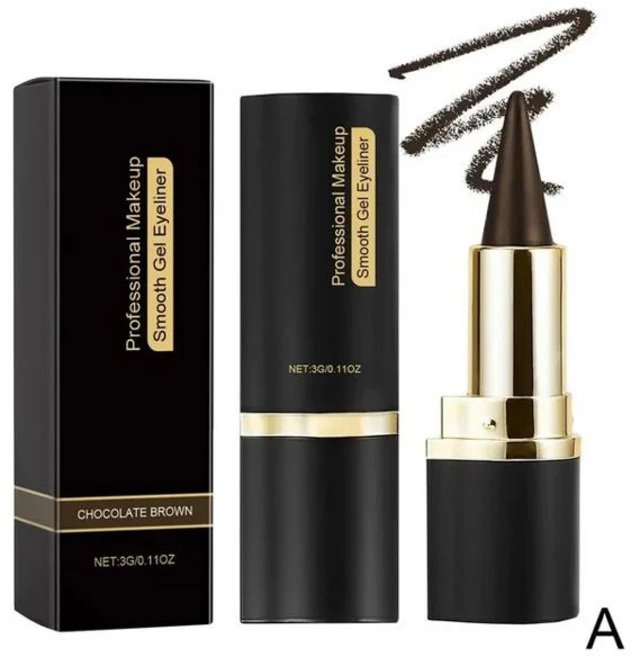 아이라인펜슬 방수 블랙 아이라이너 펜슬 아이 강화 단색 스틱 부드러운 스모키 두꺼운 24 시간 화장품 롱 젤 지속 L G9s4 4 색, [01] Brown, 1개 - 쿠팡
