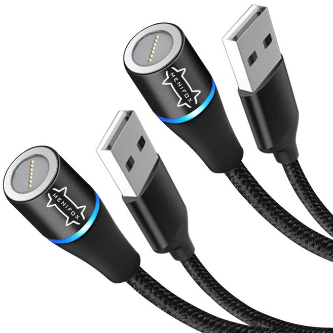 메니폭스 마그네틱 자석, 씬코일 케이블, 2개, 2m