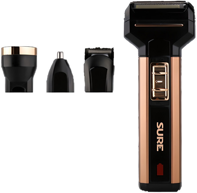 SURE 4IN1 트리머 전기 면도기, T3, 골드