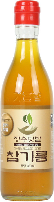 장수텃밭 통참깨100% 옛날 참기름 350ml, 1개