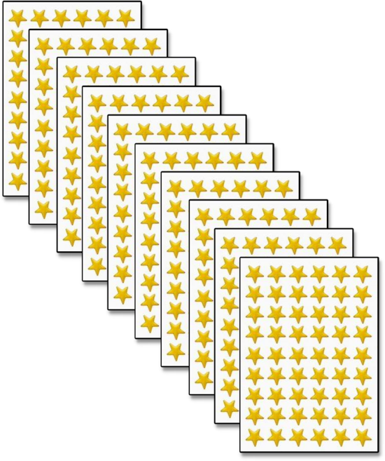 이음모음 대용량 무지 별스티커 13mm, 540개, 금색