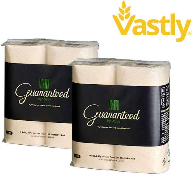 바스틀리 개런티드 바이 바스틀리 대나무 키친타올 85매 2롤 X 2개 (증정 물티슈100매)
