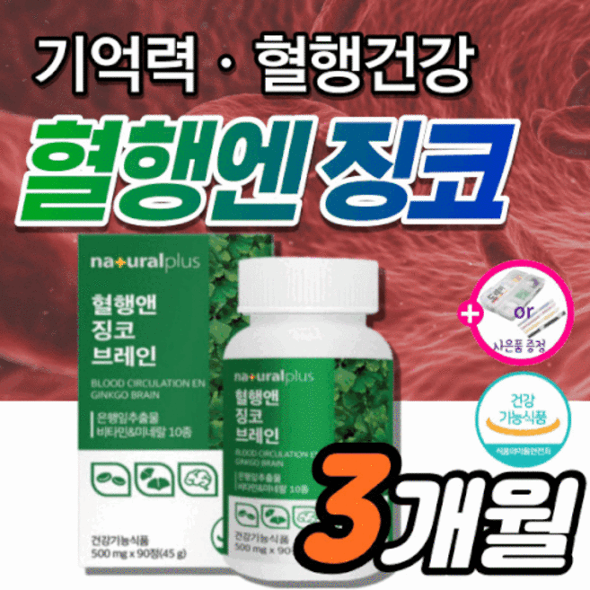 징코 은행잎추출물 식약처인증 +도레미잡화점사은품, 90정, 1개