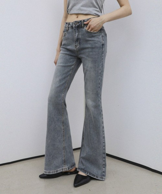 밀리언코르 포미 그레이블루 스판 부츠컷 데님팬츠