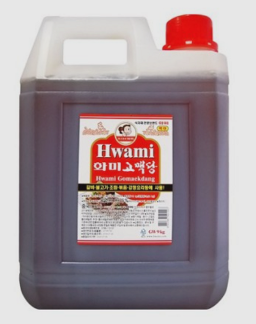 도매 업소용 화미 고백당 황 (맥아)물엿 9kg 이온물엿, 1개