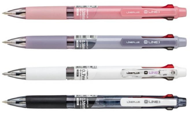 라인플러스)M라인3 3색볼펜, 4개, (0.5mm/M523403)