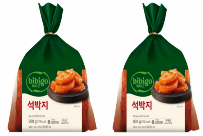 비비고 석박지 국내산 1.8kg, 2개, 900g