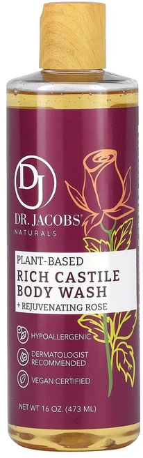 아이허브 식물성 리치 카스티야 바디 워시 리쥬브네이팅 로즈 473ml(16oz), DJN00556, 1개, 473ml - 쿠팡