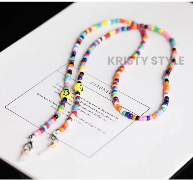 糖果色串珠眼鏡鏈 口罩鏈 掛繩項鍊