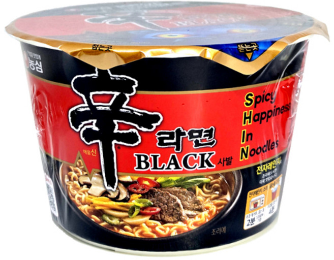 농심 신라면 블랙 컵라면 101g, 4개