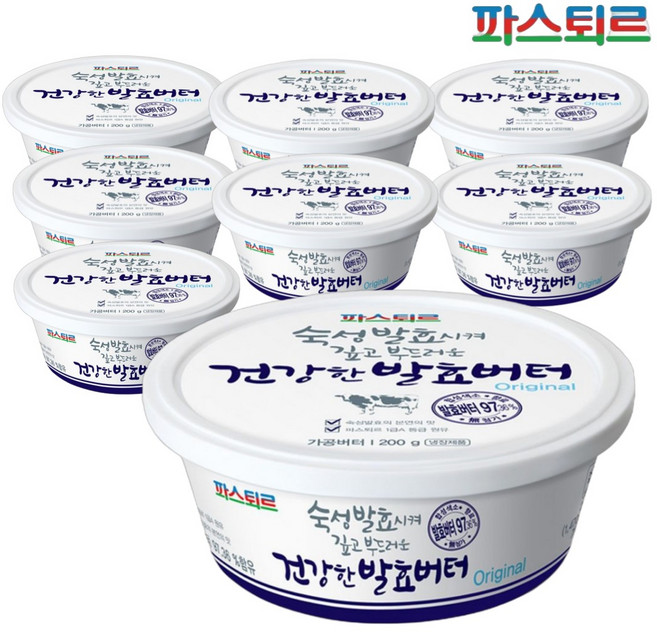 (대영) 파스퇴르 건강한 발효버터, 200g, 8개