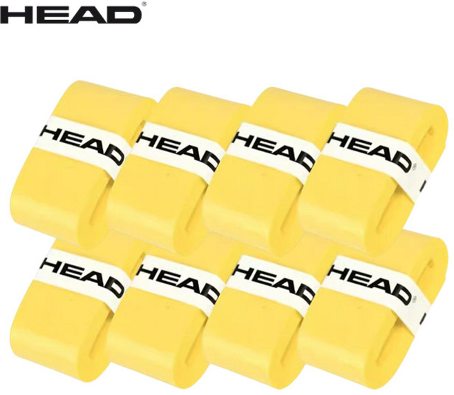 헤드 프라임 투어 오버그립 8개입 285651 테니스 배드민턴 스쿼시 그립, 옐로우, 1개