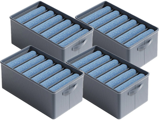 레디박스 칸막이 여름 겨울 의류 보관함 수납 관리 옷정리함, 4개, 그레이